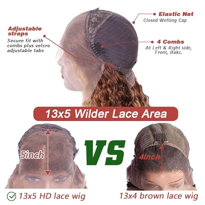 Azibo 200 Density Water Wave 13x5 Full Lace Front Wigs Human Hair Pre Plucked 4/27 Highlight Honey Blonde HD Lace Front Wig Human Hair 28inch…