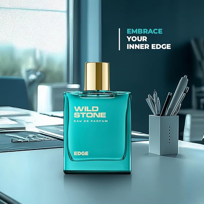 Wild Stone Edge Eau de Parfum for Men, 100 Ml | Long-lasting Eau De Parfum | Luxury Fragrances | Fragrance for Modern Lifestyle | Clean Ingredients | Premium Scent For Men