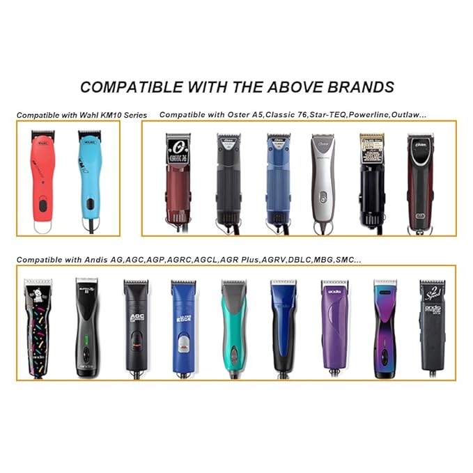 5 Pcs Professional Detachable Replacement Ceramic Blades set,compatible with Andis AGC,BDC,BGC,MBG Series,oster Classic 76/Star-Teq/Power-Teq Clippers