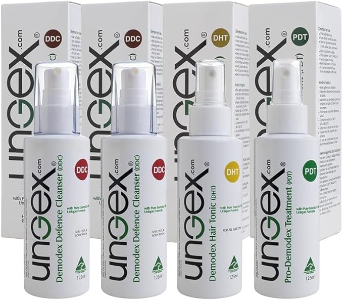 Ungex Premium Kit | 4in1 Skin & Scalp Care | Herbal Cleansers, Tonic and Mist | Australian Made | PKA1p