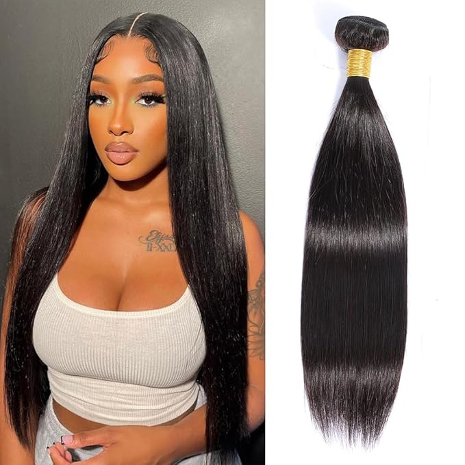 Human Hair Bundles Natural Color Straight 20 Inch Unprocessed Brazilian Virgin 180 Density Weave Extensions