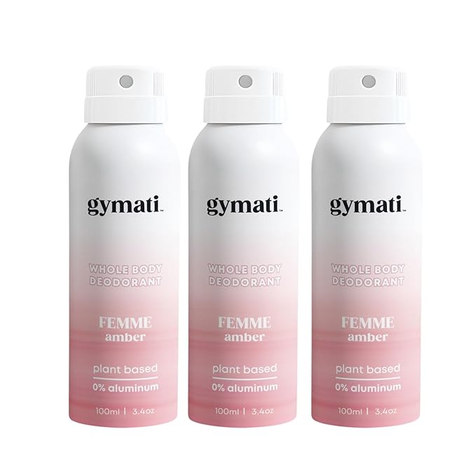 Gymati Fitness Body Deodorant Spray Aluminum Free - Women - Pack of 3