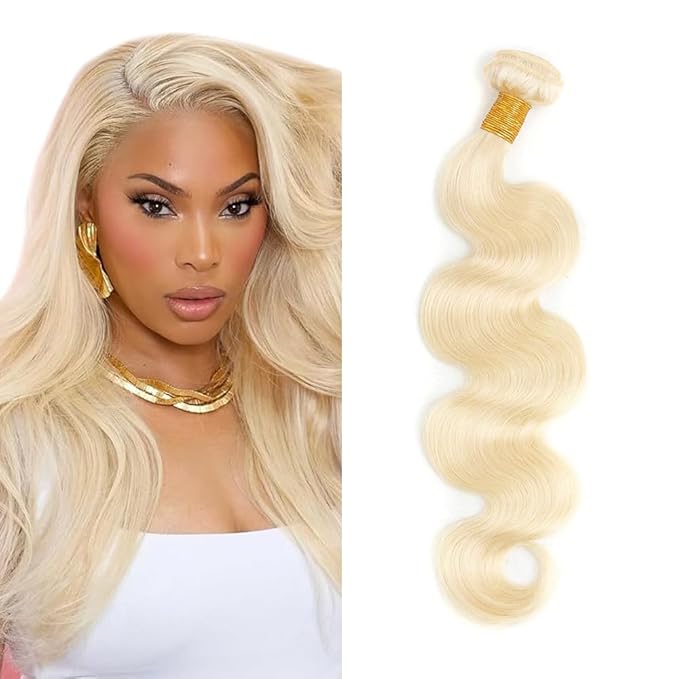 613 Body Wave Bundle Blonde Human Hair Bundles 613 Bundles Human Hair Brazilian Unprocessed Virgin Hair Single Bundle 22 Inch 50g