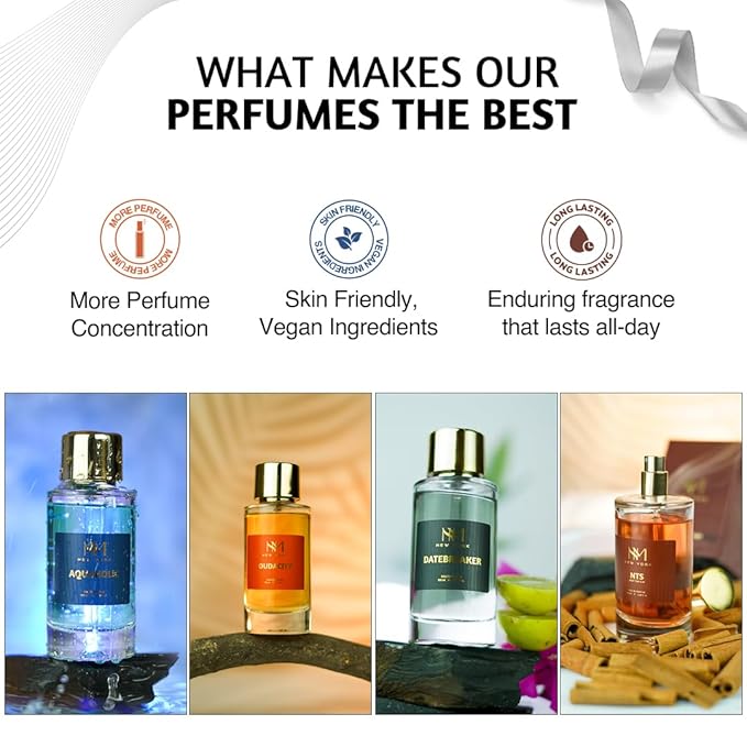 NOURISH MANTRA NM New York Night Time Slay Luxury Perfume For Men -100 ml| Premium Long Lasting Fragrance Spray | With Aromatic Blend of Herbal & Woody Notes |Best Perfume For Man | gift for man