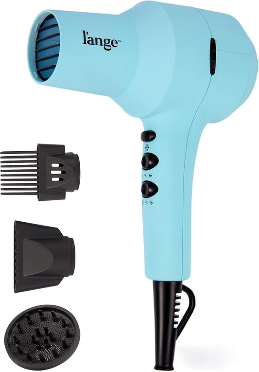 L'ANGE HAIR PowerStyle Ionic Turbo Hair Dryer | 1875W Fast Drying & Precision Styling for Long-Lasting, Frizz-Free Looks | Advanced Ionic Technology Smooths & Shines Hair (Blue)