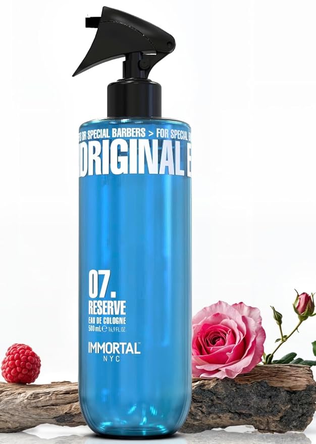 Immortal NYC Reserve 07, After Shave Spray Body/Face Men's Cologne, 17 oz - Exclusive Barbers - Softens Skin - Refreshes/disinfects and Relieves Face and Skin - Moisturizing Formula After Shaving