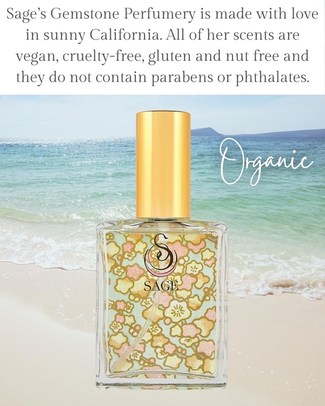 The Sage Lifestyle Pearl Luxury Spray, Vanilla Perfume, Sandalwood, Vanilla Musk, Perfume for Women, Long Lasting, Clean, Soft Skin Fragrance, Artisan, Gourmand, 2 oz, Travel Size Parfum, Made in USA