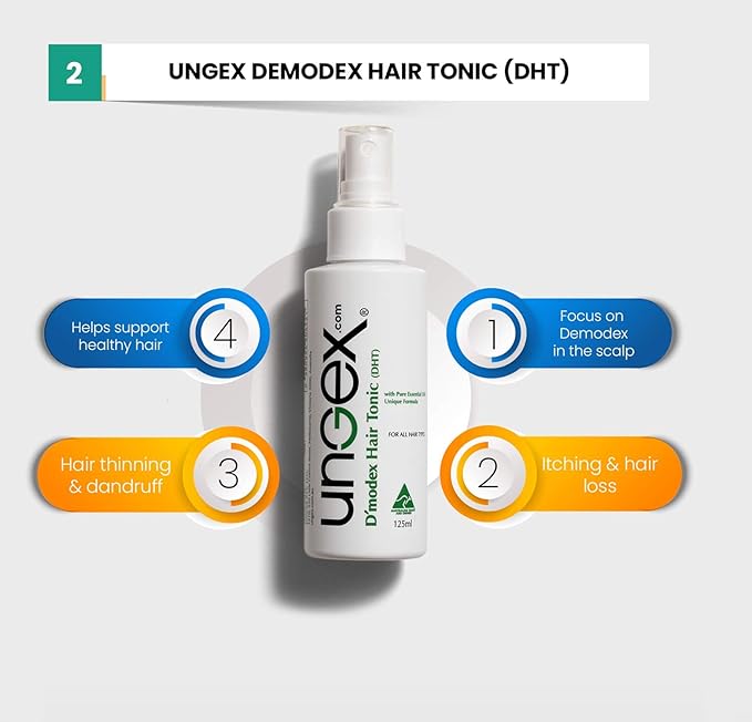 Ungex Premium Kit | 4in1 Skin & Scalp Care | Herbal Cleansers, Tonic and Mist | Australian Made | PKA1p