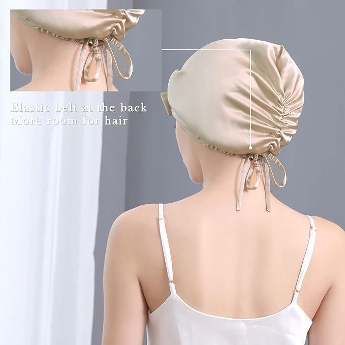 DAISYSILK 100 Pure Mulberry Silk Hair Bonnet for Sleeping Silk Hair Wrap for Women