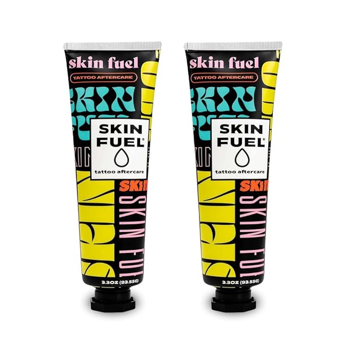 Tattoo Aftercare Cream – After Care Tattoo Ointment with Shea Butter, St. John's Wort & Lavender – Multipurpose Healing Ointment to Brighten Up & Hydrate New & Old Ink (2-Pack of 3.3oz Each)