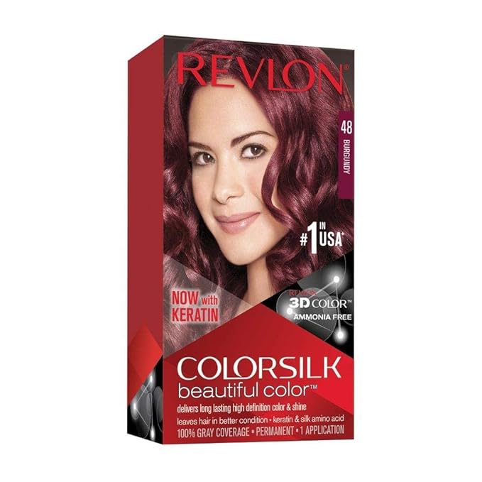 Colorsilk By Revlon, Ammonia-Free Permanent, Haircolor: Burgundy #48-1 Ea (Pack of 3)