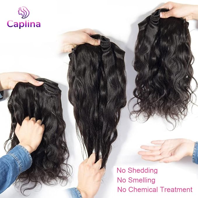 16A Human Hair Bundles 20 22 24 26 Inch Body Wave 400g Unprocessed Brazilian Virgin Hair 4 Bundles Deals Human Hair Extensions Quick Weave Human Hair Natural Black Color