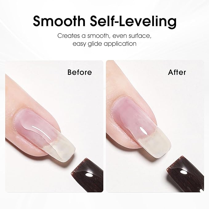 CANNI 6 Pcs 9 Ml Nude Pink Quick Builder Nail Gel Polish Set- Jelly Pink Builder for Nails Strengthener Gel Thickening Extension for Beginners DIY Home Salon Manicure