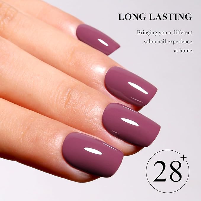 Imtiti Plum Gel Nail Polish, 1Pcs Grape Purple Gel Polish Soak Off UV LED Gel Polish, Long Lasting, Nail Art Manicure Salon DIY at Home for Autumn and Winter (0.34 Fl Oz-1922)