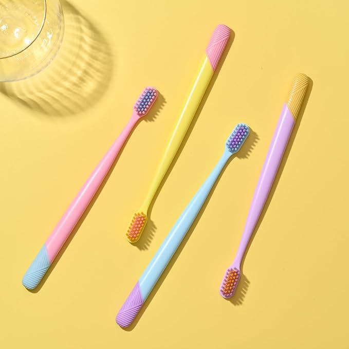VIWIK 10 Pack Ultra-Soft Bristle Toothbrushes Multicolor Toothbrush for Kids and Girls Soft Toothbrushes for Adults Gentle on Gums Durable Comfortable Grip for Daily Oral Care