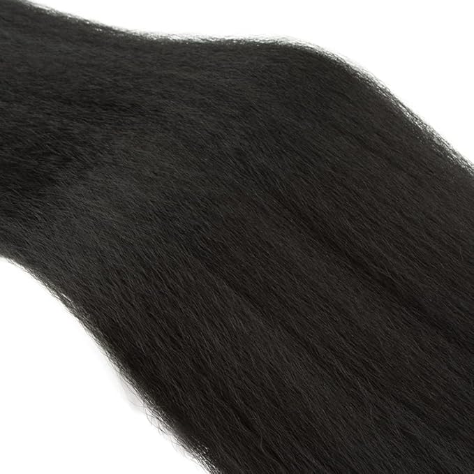 24 24 24 inch Yaki Human Hair Bundle 1B Color Human Hair 3 Bundles WuvuSnm 1B Color Yak Straight Human Hair Bundle For Women