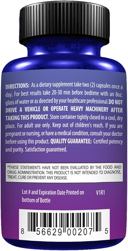 Sleep Great – Natural Sleep Aid with Melatonin, Lemon Balm, Ashwagandha, Valerian & Passion Flower – 60 Capsules
