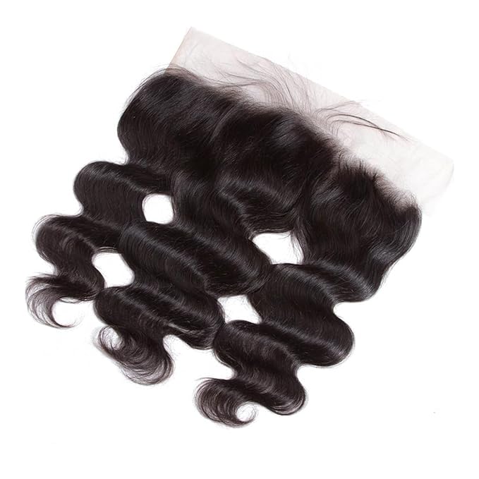 14 Inch 13x4 Lace Frontal Body Wave Ear to Ear HD Transparent Frontal Closure With Baby Hair Free Part Virgin Human Hair Natural Hairline 150% Density