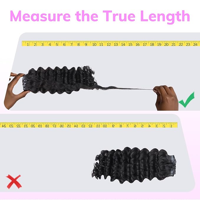 IDN BEAUTY Seamless Clip In Hair Extensions Human Hair Deep Wave Clip ins Virgin Human Hair Seamless Clip Ins For Black Women PU Weft Invisible Edge Thick Soft Hair 110g 7Pcs 16 Inch