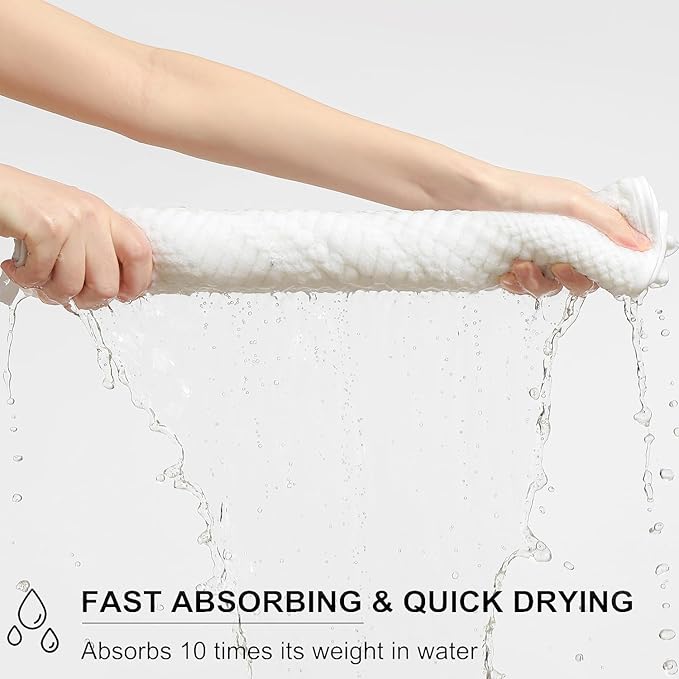 Ycosy 4 Pack Extra Large Microfiber Bath Towels Set,35x70 inches,600GSM,Less Lint Highly Absorbent Super Soft & Quick Dry,Oversized Bath Towels,Perfect for Bathroom Gym Pool,White