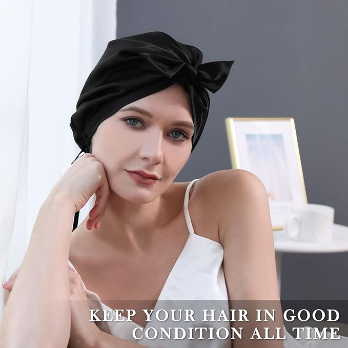 DAISYSILK 100 Pure Mulberry Silk Hair Bonnet for Sleeping Silk Hair Wrap for Women