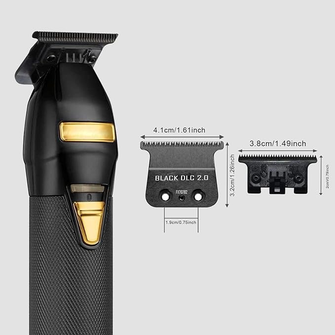FX707B2 Replacement DLC 2.0 Trimmer Blade Compatible with BaByliss FX787 & FX726 Trimmer,Compatible with BaByliss DLC 2.0 Trimmer Blade,4PCS