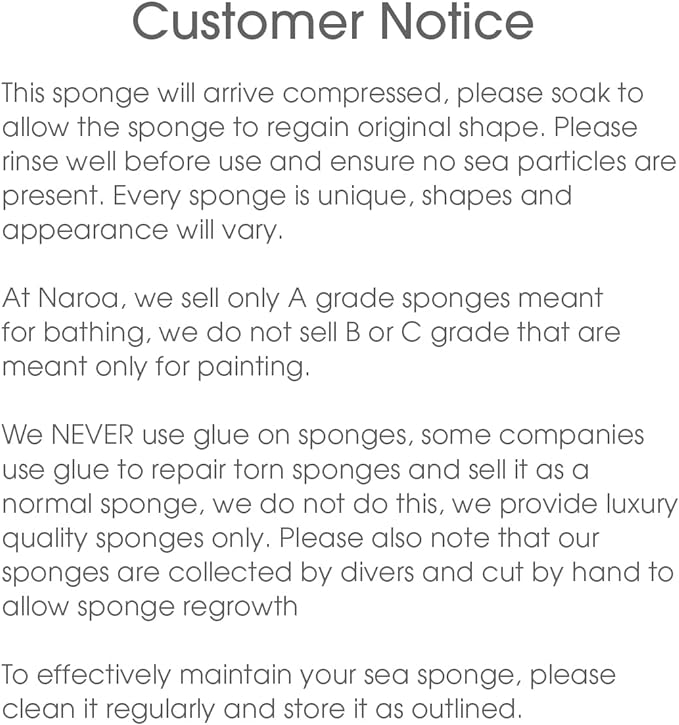 Naroa Massage Natural Shower Sponge | Unbleached Body Scrubber Puff | Bath Sea Loofah for Healthy Skin | Sustainable Plastic Free (Medium)