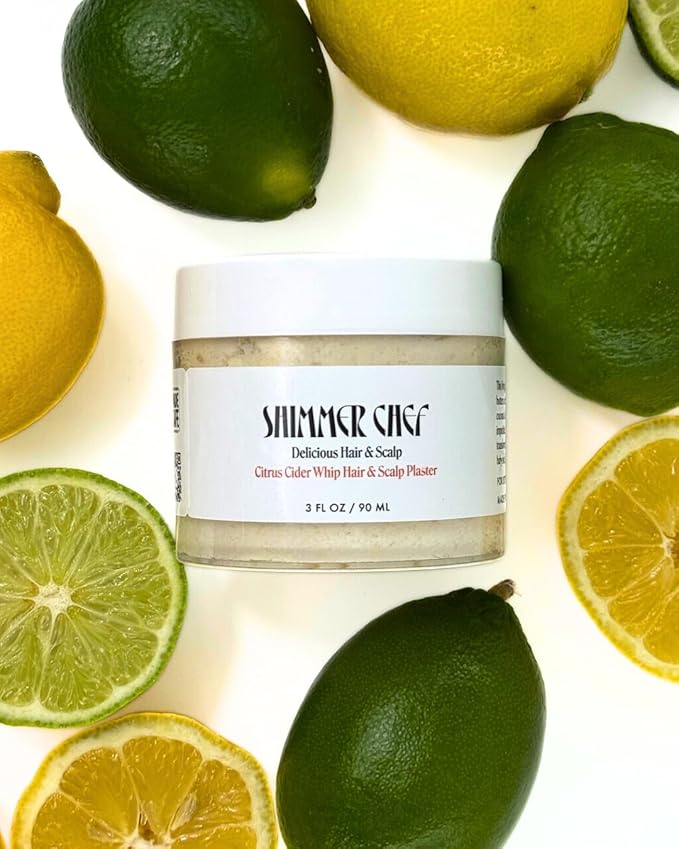 SHIMMER CHEF Citrus Cider Whip Hair Plaster | Vitamin C Infusion for Luminous Hair | Fruit Butters, Orange Peel Serum, Argan & Coconut Oils Create The Shimmer Effect For Uplifted Hair & Mood | 3 oz