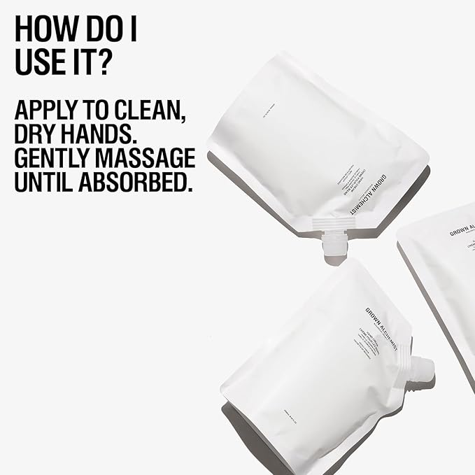 Grown Alchemist :: Hand Cream REFILL Pouch: Vanilla, Orange Peel. Non-Greasy Moisturizer that Soothes and Softens Hands, 500ml