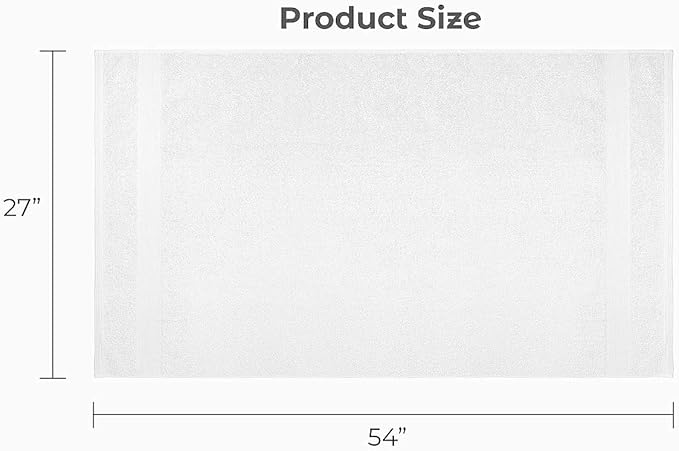 Softolle Luxury Bath Towels Set of 4 (27” x 54”) | Towels for Bathroom | Super Soft | Highly Absorbent Towels for Home, Spa, Gym (White)