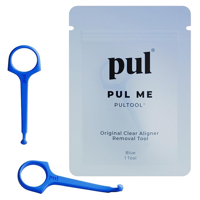 PUL Pack of 2 Reusable Clear Aligner Removal Tool — Compatible with Invisalign, Removable Braces, Retainers & Trays – Easy-to-Use Device Remover, Dental & Oral Hygiene Care Product – Blue