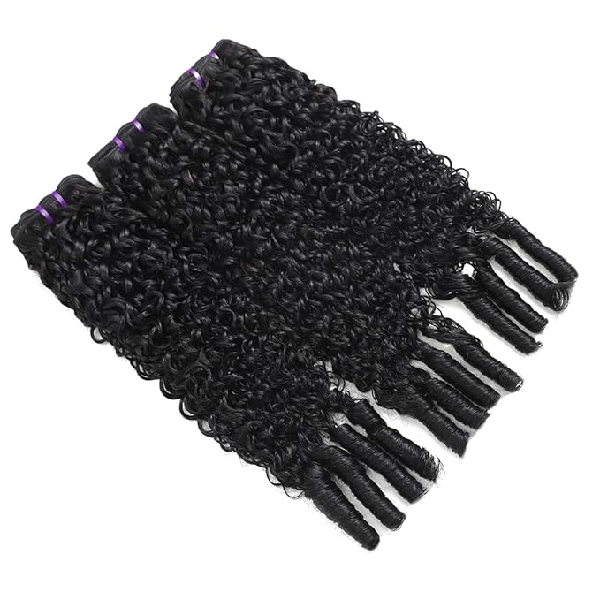Burmese Curly Human Hair Wefts 22 24 26 Inch Water Wave Hair Bundles 3C4A Unprocessed Virgin Human Hair Extensions
