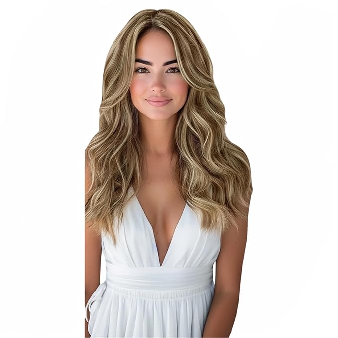 Full Shine Butterfly Weft Hair Extensions 22 Inch 100G Ovo Weft Human Hair Extensions Pu Hole Weft Extensions Remy Straight Hair Weft Color Medium Brown Highlight Honey Blonde Extensions