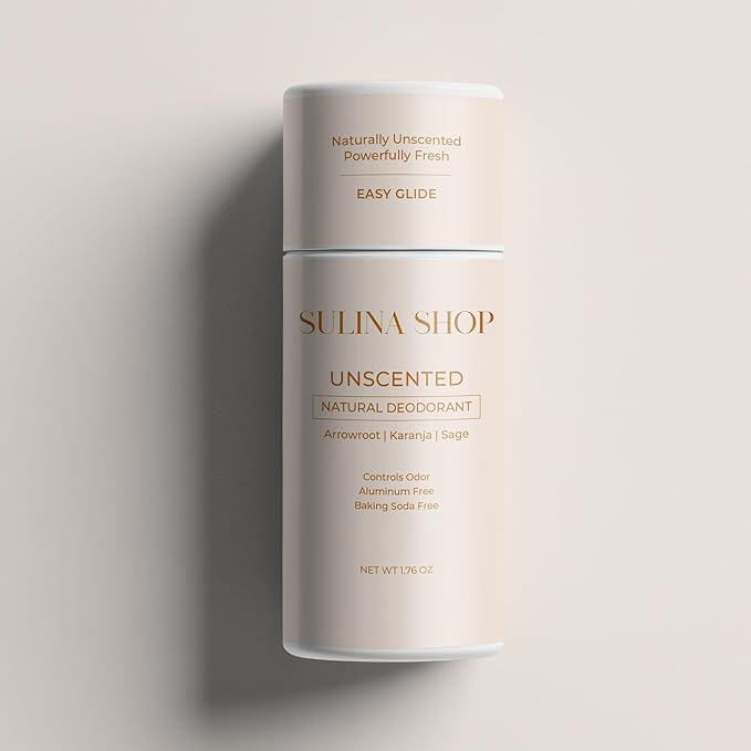 All Natural Deodorant for Women & Men – Unscented, Plant-Based, Aluminum-Free & Baking Soda-Free – Gentle for Sensitive Skin – 24 Hr Odor Protection – Travel Size