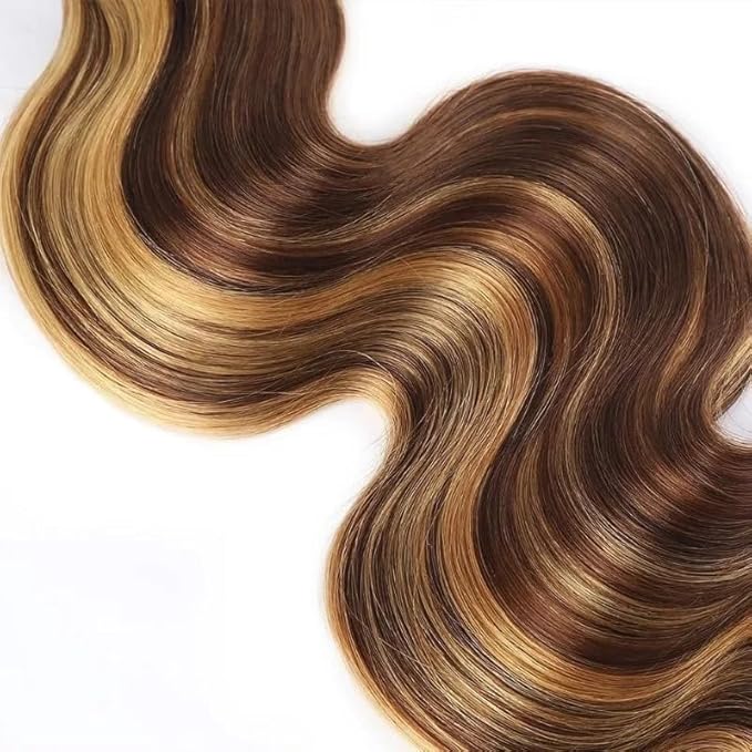 34 Inch P427 Human Hair Bundles Color 4/27 Body Wave Bundles Honey Blonde Single Bundle Brazilian Virgin Hair Extensions