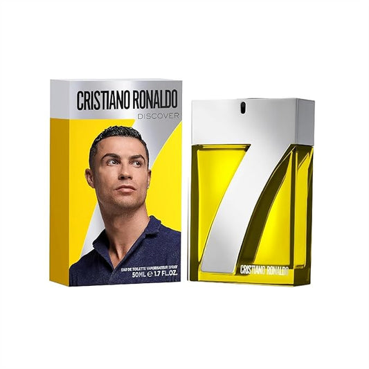 Cristiano Ronaldo CR7 Discover - Eau de Toilette for Men - Long-Lasting Mens Cologne Spray - Orange, Vetiver, Patchouli Cologne for Men - 1.7 oz
