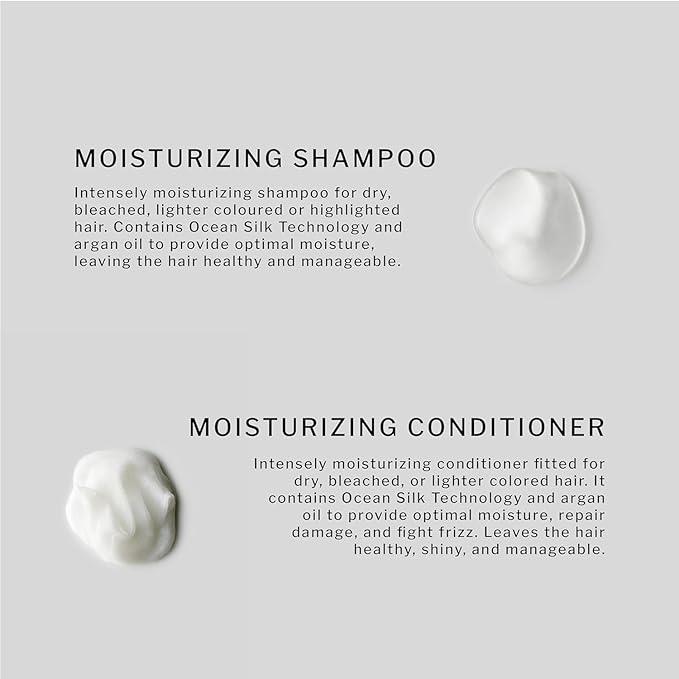 SACHAJUAN Moisturizing Shampoo and Conditioner Set | Ocean Silk Technology & Argan Oil for Optimal Moisture | Repair Damage & Control Frizz | Set of 2 (33.5 oz)