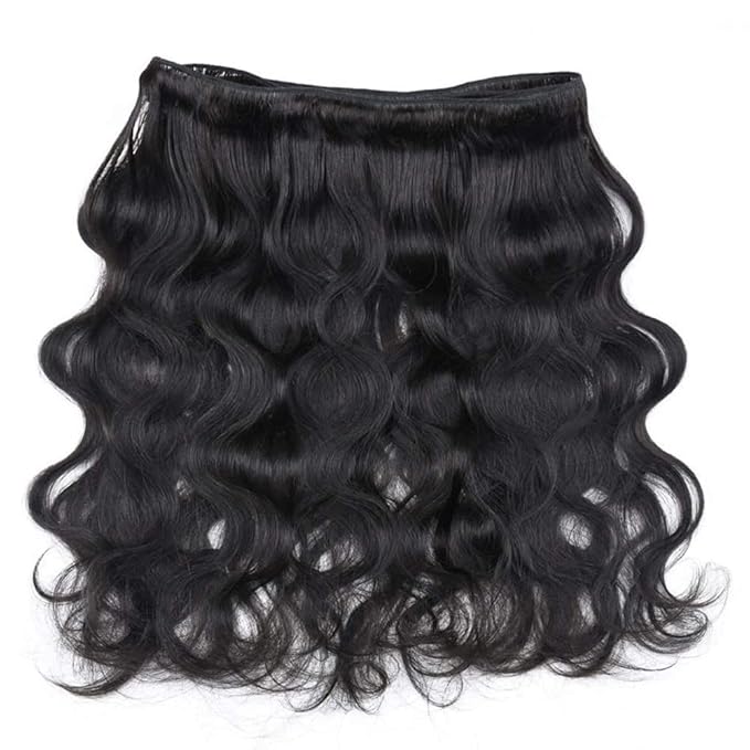 Body Wave Human Hair Bundles with Closure 100% Unprocessed Brazilian Virgin Human Hair 3 Bundles Body Wave with 4X4 Free Part Lace Closure Natural Black Hair Extension