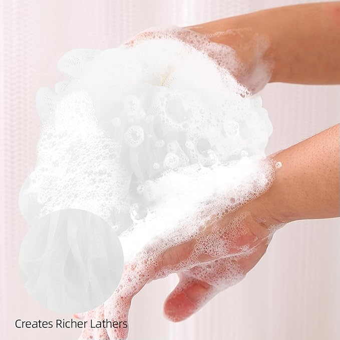 Fu Store Loofah Sponge Shower Loofahs 70g Bath Sponges Mesh Balls 4 Colors Body Scrubber Exfoliator Wash Back Scrubber Bathroom Men Women Scrubbers Cleaning Bathing Accessories