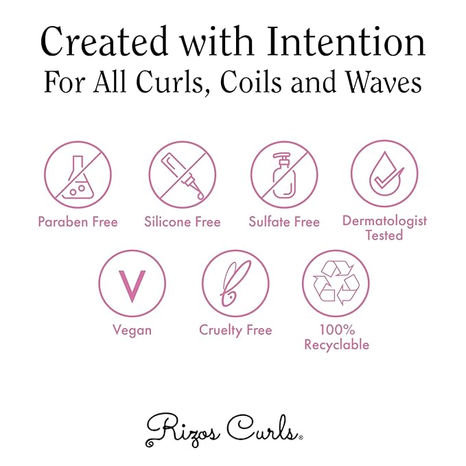 Rizos Curls Refresh & Detangle Spray – Detangling & Curl Leave-In with Coconut Oil – Nourishes, Hydrates & Controls Frizz for Every Curl Pattern – Adds Shine, 2a–4c Hair Types – Vegan & Cruelty-Free