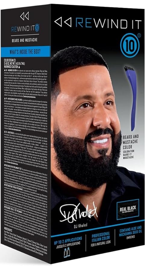 Real Black Beard and Mustache Color