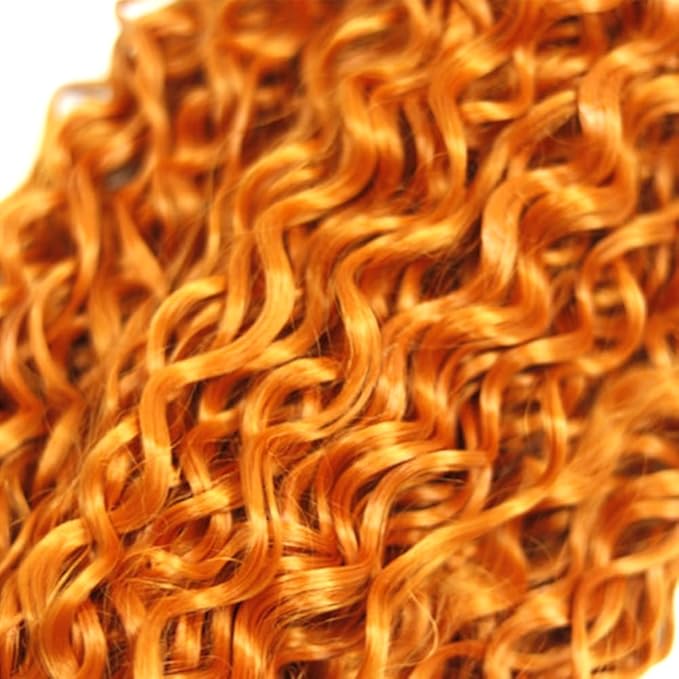 22 24 26 Inch Ginger Bundles Human Hair #350 Orange Water Wave 3 Bundle Unprocessed Brazilian virgin hair Weave Extensions Double Weft 50 Grams/Bundle Colored Ginger Bundles for Woman