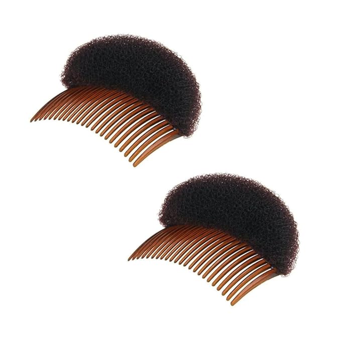 2 Pcs Women's Hair Styling Accessories - Soft Foam Hair Inserts, Bump Up Pads, Clip Bun Maker and Braid Tool Clips and Barrettes Hair Accessories