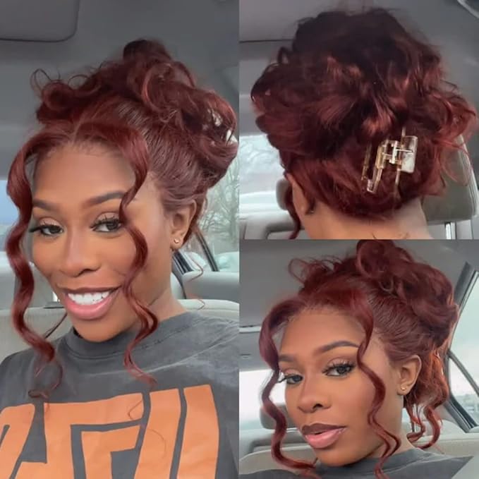 Reddish Brown Human Hair Wig Body Wave 5x5 Closure Wigs Human Hair Wigs For Black Women 28 Inch