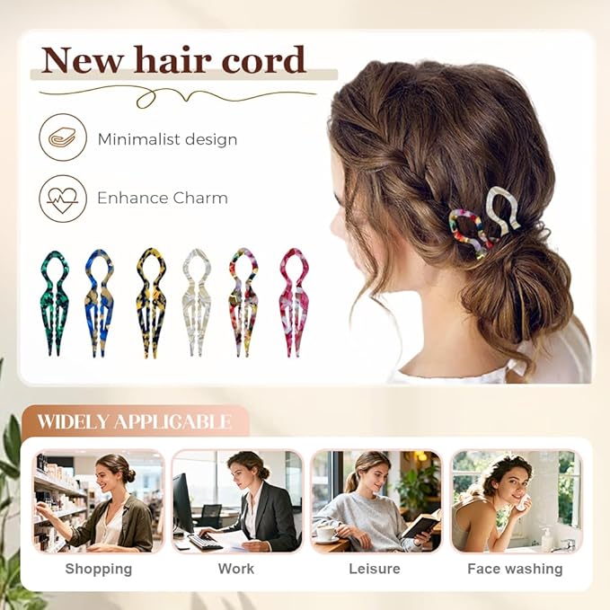 French Hair Pins for Women, Hair Pins for Majority Hair, Elegant Hair Clips for Women for Updos, Chignons French Twists, Double notch Locking Mechanism Anti-loosening Hairpins (2PCS Pink+White)