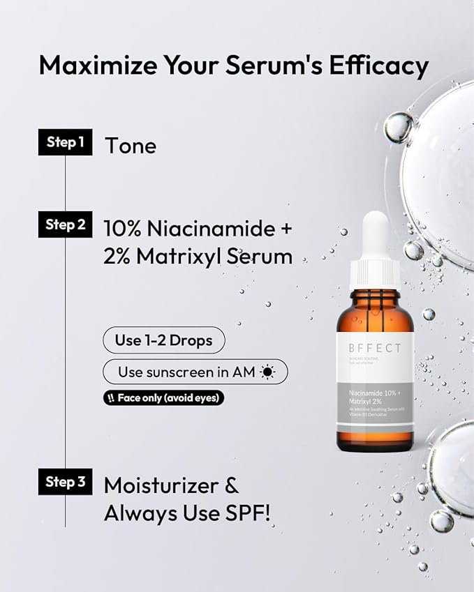 Niacinamide 10% + Matrixyl 3000 2% Serum - Minimizes Pores, Fights Wrinkles & Controls Oil, Multi-Action Anti-Aging Skincare Serum for Face - 1 Fl Oz / 30ml