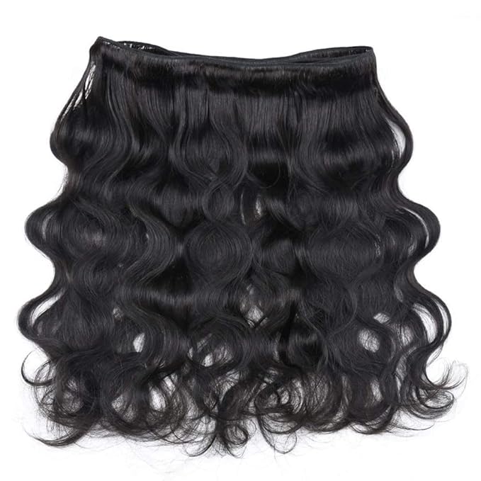 Body Wave Human Hair 12A Body Wave 100% Unprocessed Brazilian Virgin Hair Bundles Deals Extensions Weave Natural Black (30 Inch)