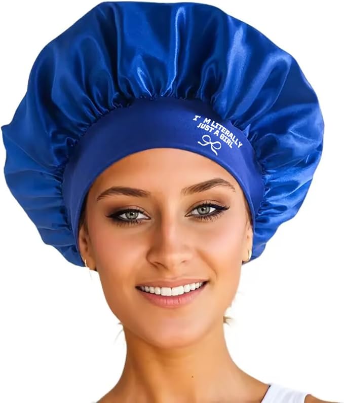 Black Satin Bonnet for Sleeping Black Women Single Layer