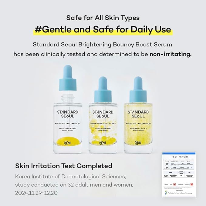 Brightening Bouncy Boost Serum – Radiance-Boosting K-Beauty Serum with Niacinamide, Vitamin C Blend, Lightweight Dual-Phase Glow Formula (30ml)