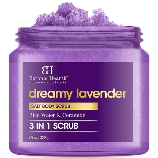 Botanic Hearth Dreamy Lavender Body Scrub 8.8 Fl Oz | Gently Exfoliates and Moisturizes Skin, Infused with Natural Lavender Oil and Essential Nutrients for Smooth and Radiant Skin